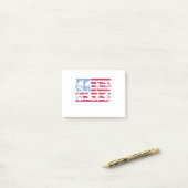 Skateboarding Schaats Board American Flag Post-it® Notes (Op bureau)