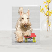 Skateboarding Scottish Terrier Wenskaart Kaart (Gele Bloem)