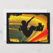 Skateboarding Silhouette in de Bowl Kaart (Voorkant)