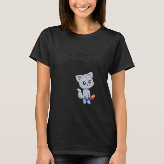 Skateboarding Skateboard Cat Go Skateboarding 1 T-shirt (Voorkant)