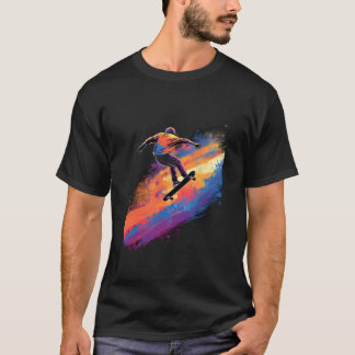 Skateboarding Skateboarder Halfpipe Jumg Skating P T-shirt