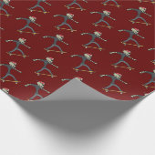 Skateboarding Skeleton Cadeaupapier (Hoek)