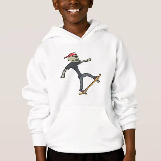 Skateboarding Skeleton Hoodie (Voorkant)