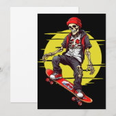 Skateboarding Skeleton Kaart (Voorkant / Achterkant)