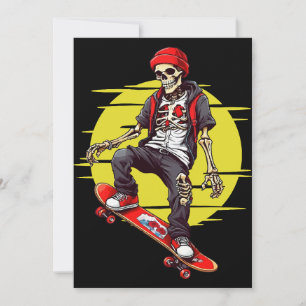 Skateboarding Skeleton Kaart