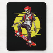 Skateboarding Skeleton Muismat (Voorkant)