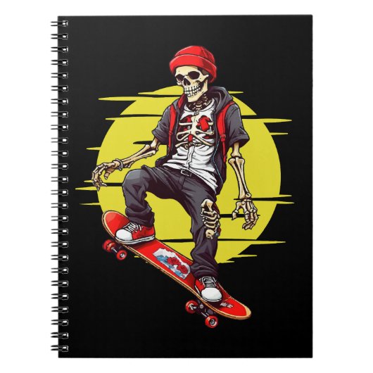 Skateboarding Skeleton Notitieboek (Voorkant)