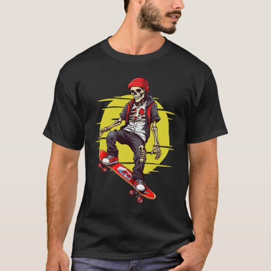 Skateboarding Skeleton T-shirt (Voorkant)