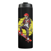 Skateboarding Skeleton Thermosbeker (Voorkant)