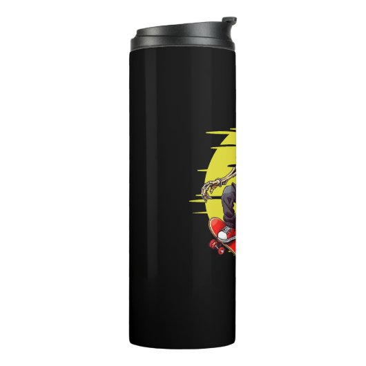 Skateboarding Skeleton Thermosbeker (Gedraaid links)
