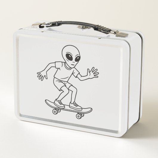 Skateboarding Space Alien (Achterkant)
