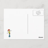 Skateboarding Stick Figuur Briefkaart (Achterkant)