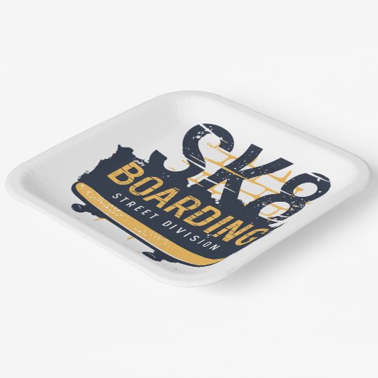 Skateboarding Street Division Papieren Bordje (Gebogen)