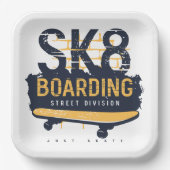 Skateboarding Street Division Papieren Bordje (Voorkant)