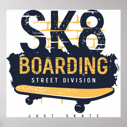 Skateboarding Street Division Poster (Voorkant)