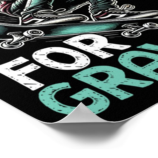 Skateboarding Too Cool For Gravity Cool Skater  Poster (Hoek)