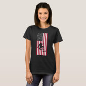 Skateboarding Vintage American Flag Skateboarding T-shirt (Voorkant volledig)