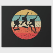 Skateboarding - Vintage Retro Skateboarder Cadeaupapier (Vlak)
