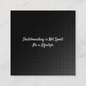 Skateboardinstructeur | Actieve sport Vierkante Visitekaartje (Achterkant)