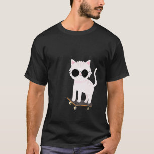 Skateboardkat Knappe Kat Buffs Kat T-shirt