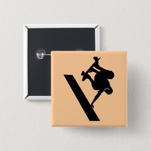 skateboardknop vierkante button 5,1 cm (Voorkant /achterkant)