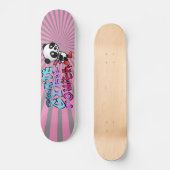 skateboardmeisje grappige teddybeer persoonlijk skateboard (Voorkant)