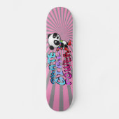 skateboardmeisje grappige teddybeer persoonlijk skateboard (Voorkant)