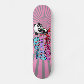 skateboardmeisje grappige teddybeer persoonlijk skateboard