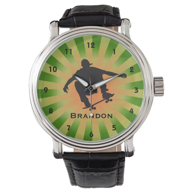 Skateboardontwerp Horloge (Voorkant)