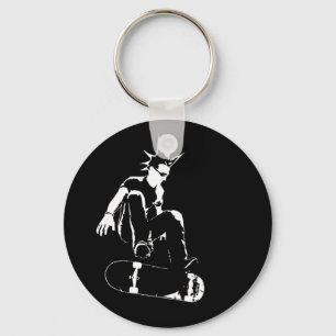 skateboardpunk sleutelhanger