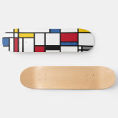Skateboards art Piet Mondrian abstractie (Horizontaal)