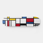 Skateboards art Piet Mondrian abstractie (Horizontaal)