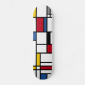Skateboards art Piet Mondrian abstractie (Voorkant)