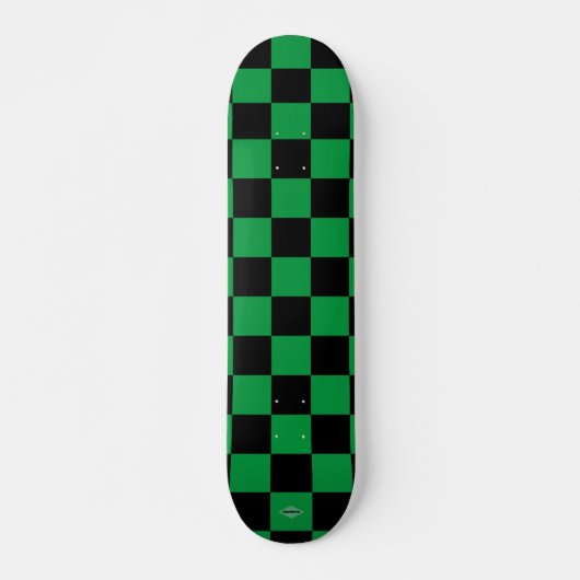 Skateboards Black en Green Checker HAMbWG (Voorkant)