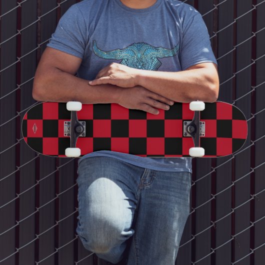 Skateboards Black en Red Checker HAMbWG (Buiten 3)