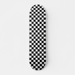 Skateboards Checker Pattern-zwart-wit