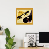 skateboards  gestileerde druk poster (Thuiskantoor)