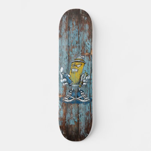 Skateboards graffiti sur planche en bois usée (Voorkant)