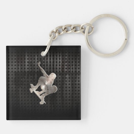 Skateboards ; Koel zwart Sleutelhanger (Achterkant)