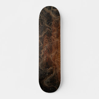 Skateboards lignes topographique montagne bois