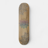 Skateboards mandala gravé dans bois (Voorkant)