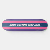 Skateboards met strepenpatroon en aangepaste tekst (Horizontaal)