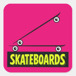Skateboards Minimal 3D Lettering Sticker