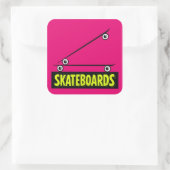 Skateboards Minimal 3D Lettering Sticker (Tas)