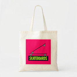 Skateboards Minimal 3D Lettering Tote Bag