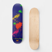 SKATEBOARDS - RAD PAINT SPLATS - LIBERTY DOG PRO (Voorkant)