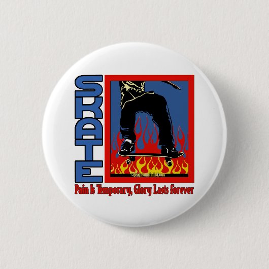 Skateboards  ronde button 5,7 cm (Voorkant)