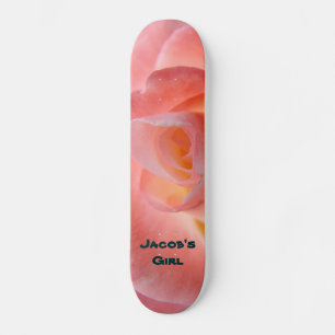 Skateboards Roze Roos ZIJN MEISJE Voeg zijn naam t