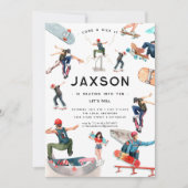 Skateboards  | Skater Birthday Party Kaart (Voorkant)