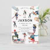 Skateboards  | Skater Birthday Party Kaart (Staand voorkant)